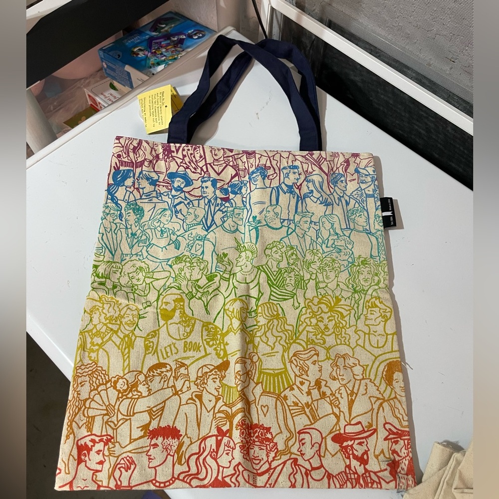 Barnes and Noble Pride collection Colorful Graphic Tote Bag